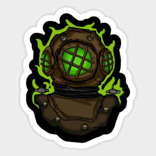 Radioactive diver helmet Sticker